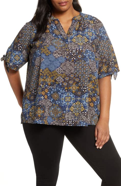 michael kors black paisley blouse|Michael Kors striped top.